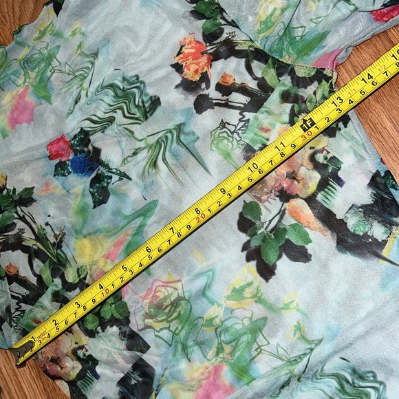 Abstract Fairy Garden Printed Sheer Top - Picture 10 of 10